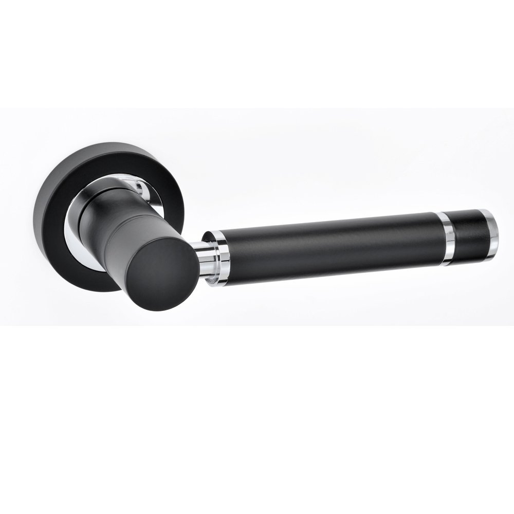 best pomola 17-7-22 (238) Πόμολα Πόρτας με Ροζέτα Μάυρο/ Χρώμιο Best 01 - Image 1