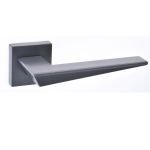 Πόμολα Πόρτας Με Ροζέτα Γκρι Best 195