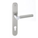 Πόμολα Πόρτας Νίκελ Ματ/Χρώμιο Best 01 με Πλακά