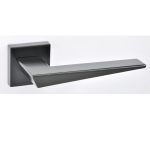 Πόμολα Πόρτας Με Ροζέτα Μάυρο Ματ Best 195