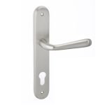 Πόμολα Πόρτας με Πλακά Νίκελ Ματ Best 05