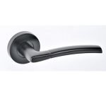 Πόμολα Πόρτας με Ροζέτα Μάυρο Ματ Best 105 – Μοντέρνο & Ανθεκτικό