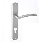 Πόμολα Πόρτας Best Νίκελ Ματ/Χρώμιο 105 με Πλακά – Μοντέρνο & Ανθεκτικό