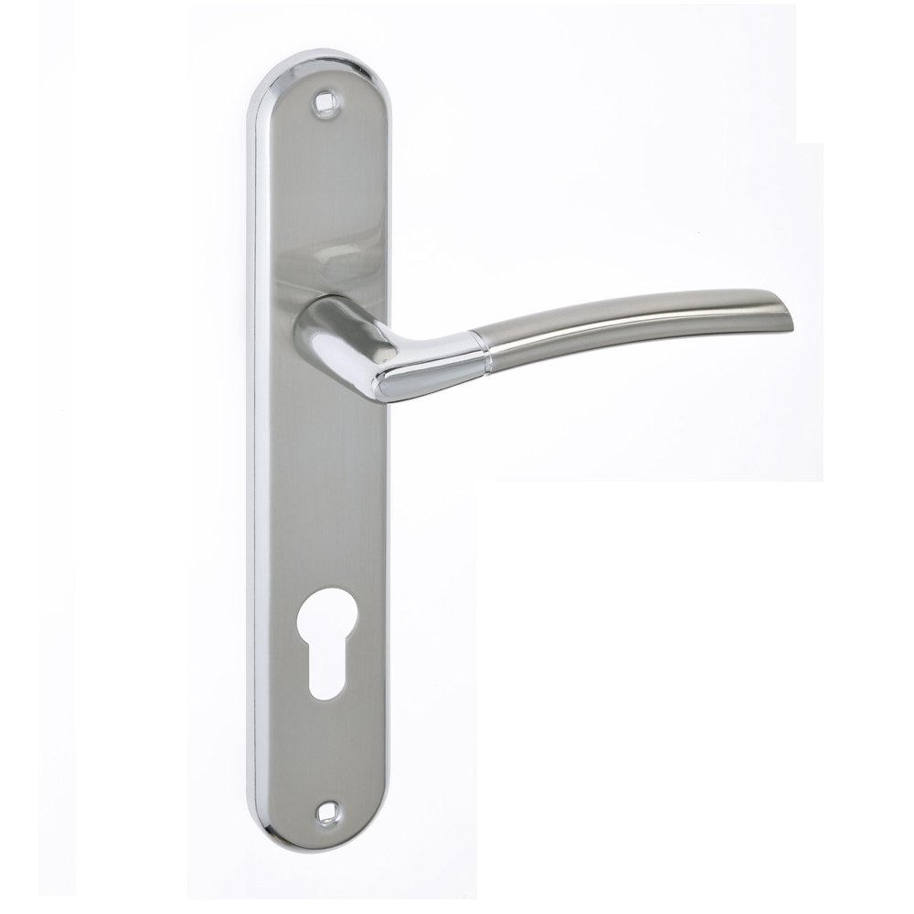 best pomola 17-7-22 (311) Πόμολα Πόρτας Best Νίκελ Ματ/Χρώμιο 105 με Πλακά – Μοντέρνο & Ανθεκτικό - Image 1