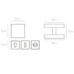 Πόμολο Πόρτας με Ροζέτα Ορο Ματ/Ορο Best 41 - Image 2