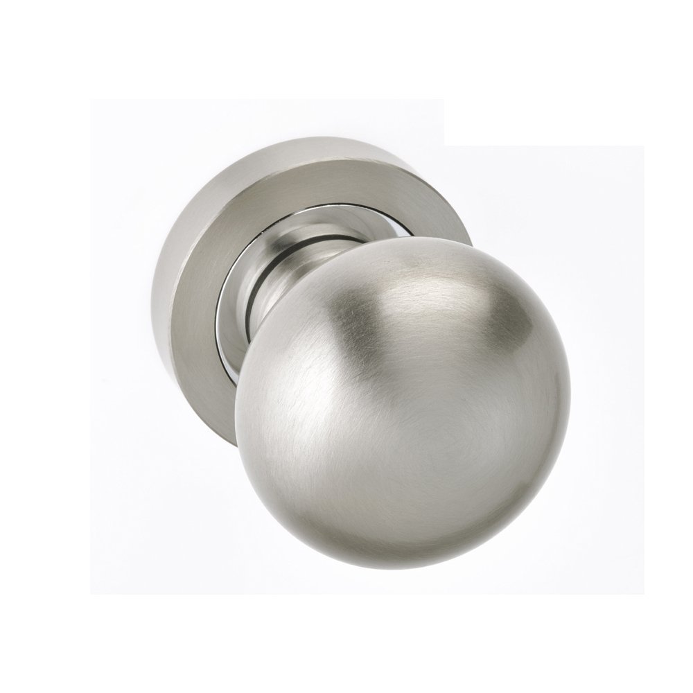 best pomola 17-7-22 (335) Πόμολο Πόρτας Αλουμινίου με Ροζέτα Νίκελ Ματ/Χρώμιο Best 40 - Image 1