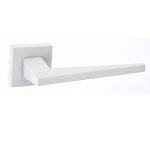 Πόμολα Πόρτας Με Ροζέτα Λευκό Ματ Best 185