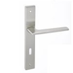 Πόμολα Πόρτας με Πλάκα Νίκελ Ματ Best 425