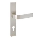 Πόμολα Πόρτας με Πλάκα Νίκελ Ματ Best 265