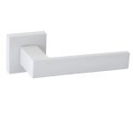 Πόμολα Πόρτας με Ροζέτα Λευκό Ματ Best 175