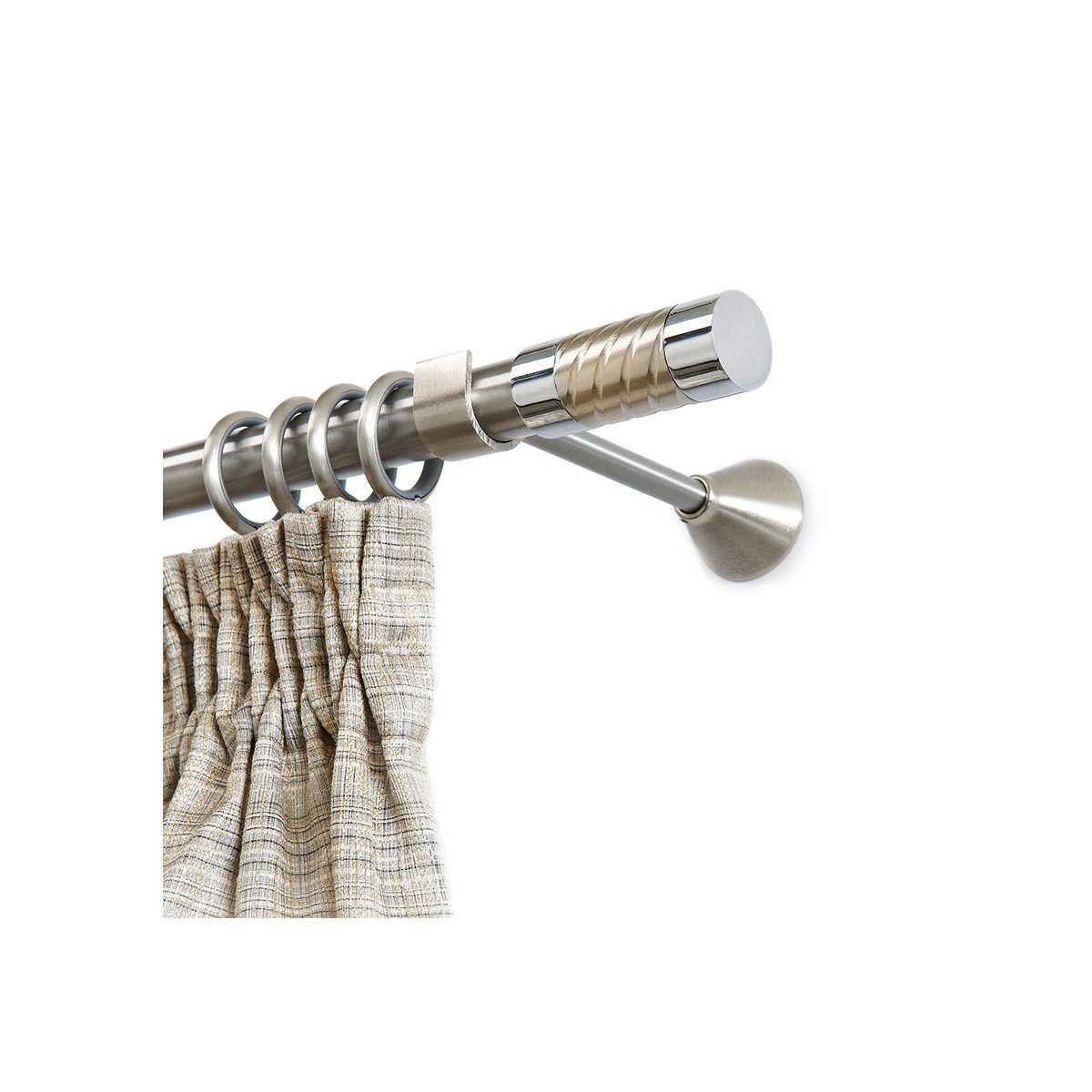 brooklin Ινοξ κουρτινόξυλo Φ25 Brooklin της σειράς Guy Laroche - Image 1