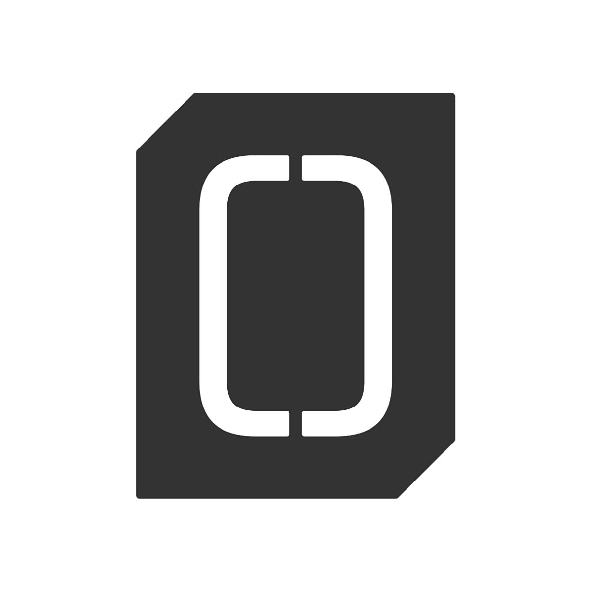 xr:d:DAFgcXgMpFo:146,j:941653535699624990,t:23082906 Roline 465 Πινακίδα με Αριθμό 0 από Χάλυβα Μαύρο Ματ 70mm - Image 1