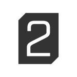 Roline 465 Πινακίδα με Αριθμό 2 από Χάλυβα Μαύρο Ματ 70mm