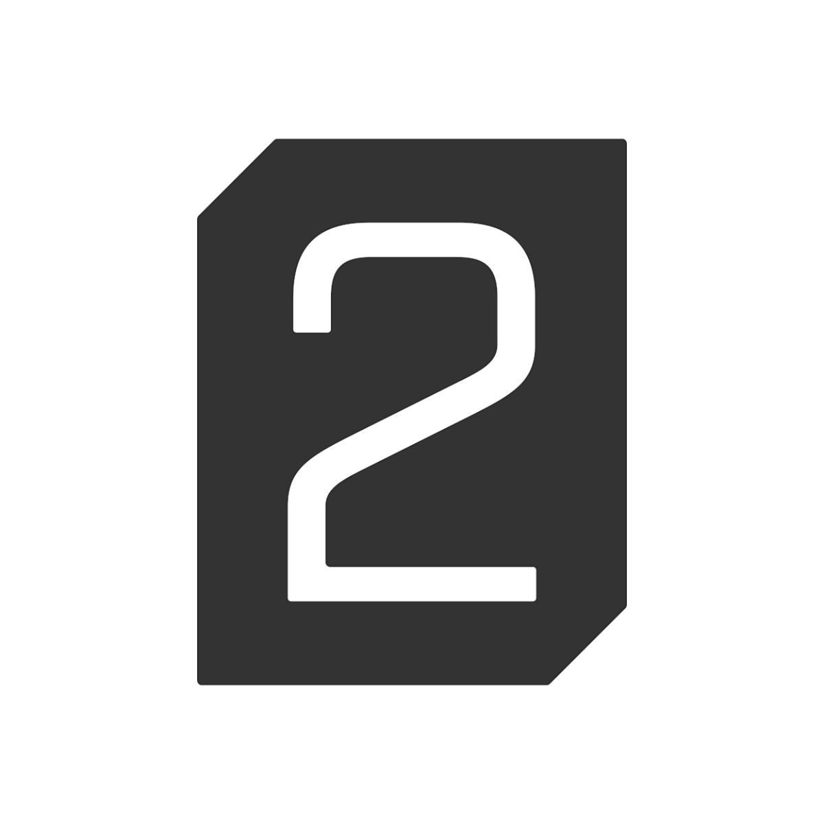 xr:d:DAFgcXgMpFo:148,j:2954762569417783328,t:23082906 Roline 465 Πινακίδα με Αριθμό 2 από Χάλυβα Μαύρο Ματ 70mm - Image 1