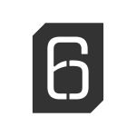 Roline 465 Πινακίδα με Αριθμό 6 από Χάλυβα Μαύρο Ματ 70mm