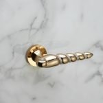 Ιταλικό Επίχρυσο Πόμολο με ροζέτα Shell Mesh με Swarovski® crystals 017