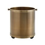 Μπρονζέ Ξυλιέρα με Ροδάκια Ζωγομετάλ Κ11/Ρ 34x34x40cm