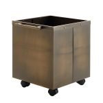 Μπρονζέ Ξυλιέρα με Ροδάκια Ζωγομετάλ Κ14/Ρ 34x34x40cm