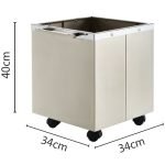 Νίκελ Ματ Ξυλιέρα με Ροδάκια Ζωγομετάλ Κ14/Ρ 34x34x40cm - Image 2