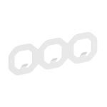 Roline 426 Κρεμάστρα από Χάλυβα Λευκή 300x100mm