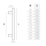 Λαβή Εξώπορτας Ορείχαλκου Αντικέ Best 160 (25x25) - Image 2