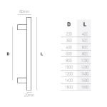 Λαβές Εξώπορτας Best Ορο Ματ/Ορο 190 - Image 2