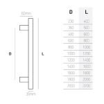 Λαβές Εξώπορτας Best Μάυρο 175 Φ30 - Image 2