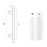 Λαβές Εξώπορτας Best Inox 146 Φ30 - Image 2