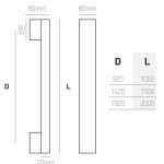 Λαβή Εξώπορτας Μάυρο Best 580 (80x20) - Image 2