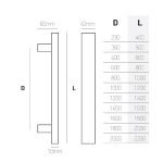 Λαβή Εξώπορτας Inox Best 230 (40x10) - Image 2