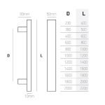 Λαβή Εξώπορτας Ορείχαλκου Αντικέ Best 240 (50x10) - Image 2