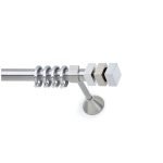 Μεταλλικό Κουρτινόξυλο Νίκελ Ματ Φ25