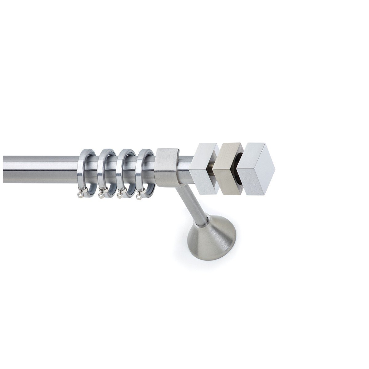 leader copy Μεταλλικό Κουρτινόξυλο Νίκελ Ματ Φ25 - Image 1