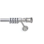 Μεταλλικό Κουρτινόξυλο Νίκελ Ματ Φ25