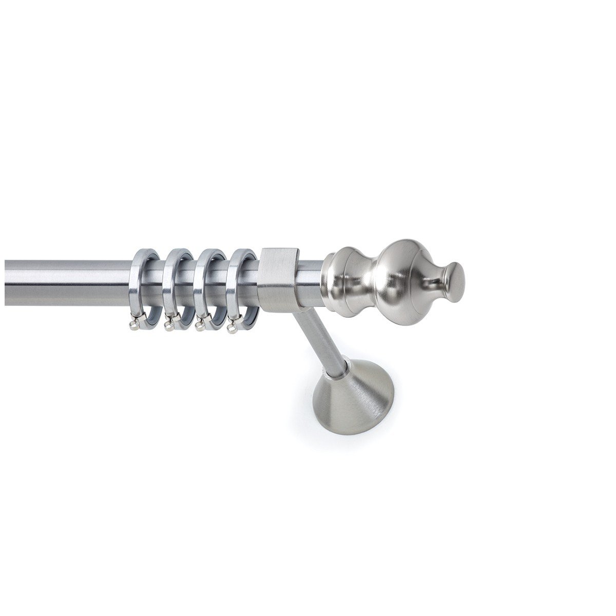 lotus copy Μεταλλικό Κουρτινόξυλο Νίκελ Ματ Φ25 - Image 1