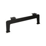 Roline 201 Πόδι Επίπλου από Χάλυβα Μαύρο Ματ 370x120mm