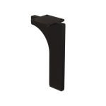 Roline 206 Πόδι Επίπλου από Χάλυβα Μαύρο Ματ 70x120mm