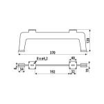 Roline 201 Πόδι Επίπλου από Χάλυβα Χρυσό Ματ 370x120mm - Image 2