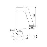 Roline 202 Πόδι Επίπλου από Χάλυβα Χρυσό Ματ 113x120mm - Image 2