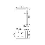 Roline 205 Πόδι Επίπλου από Χάλυβα Μαύρο Ματ 70x100mm - Image 2