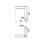 Roline 208 Πόδι Επίπλου από Χάλυβα Μαύρο Ματ 93x120mm - Image 2