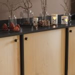 Roline 691 Πόμολο Επίπλου από Δρυς Μαύρο-Δρυς Φ23mm - Image 2