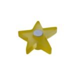 Roline 525 Πόμολο Επίπλου από Πλαστικό Κίτρινο Φ43mm