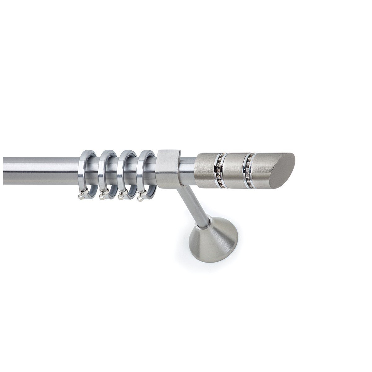 poseidon copy Μεταλλικό Κουρτινόξυλο Νίκελ Ματ Φ25 - Image 1