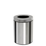 Καλάθι Γραφείου & Δωματίου 5 Lit – Inox, Pam & Co, Ø21 x H28(cm), 2128-001