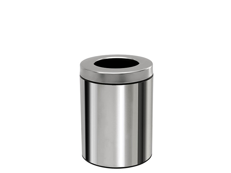 product-2128001 Καλάθι Γραφείου & Δωματίου 5 Lit – Inox, Pam & Co, Ø21 x H28(cm), 2128-001 - Image 1