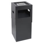 Κάδος Απορριμμάτων 90 Lit & Σταχτοδοχείο – Ανθρακί Ματ, Pam & Co, (W)40 x (D)40 x (H)90cm, 90-404090Τ-113