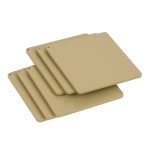 Σουβέρ (6pcs) – Μπεζ Ματ, Pam & Co, (W)10 x (D)10 x (H)0.3cm, 10-10-103