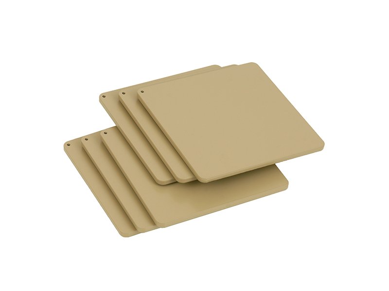 product_1010103 Σουβέρ (6pcs) – Μπεζ Ματ, Pam & Co, (W)10 x (D)10 x (H)0.3cm, 10-10-103 - Image 1