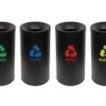 Σταθμός Ανακύκλωσης – Μαύρο Ματ, Pam & Co, Ø34 x H70cm, 3470-SET-433